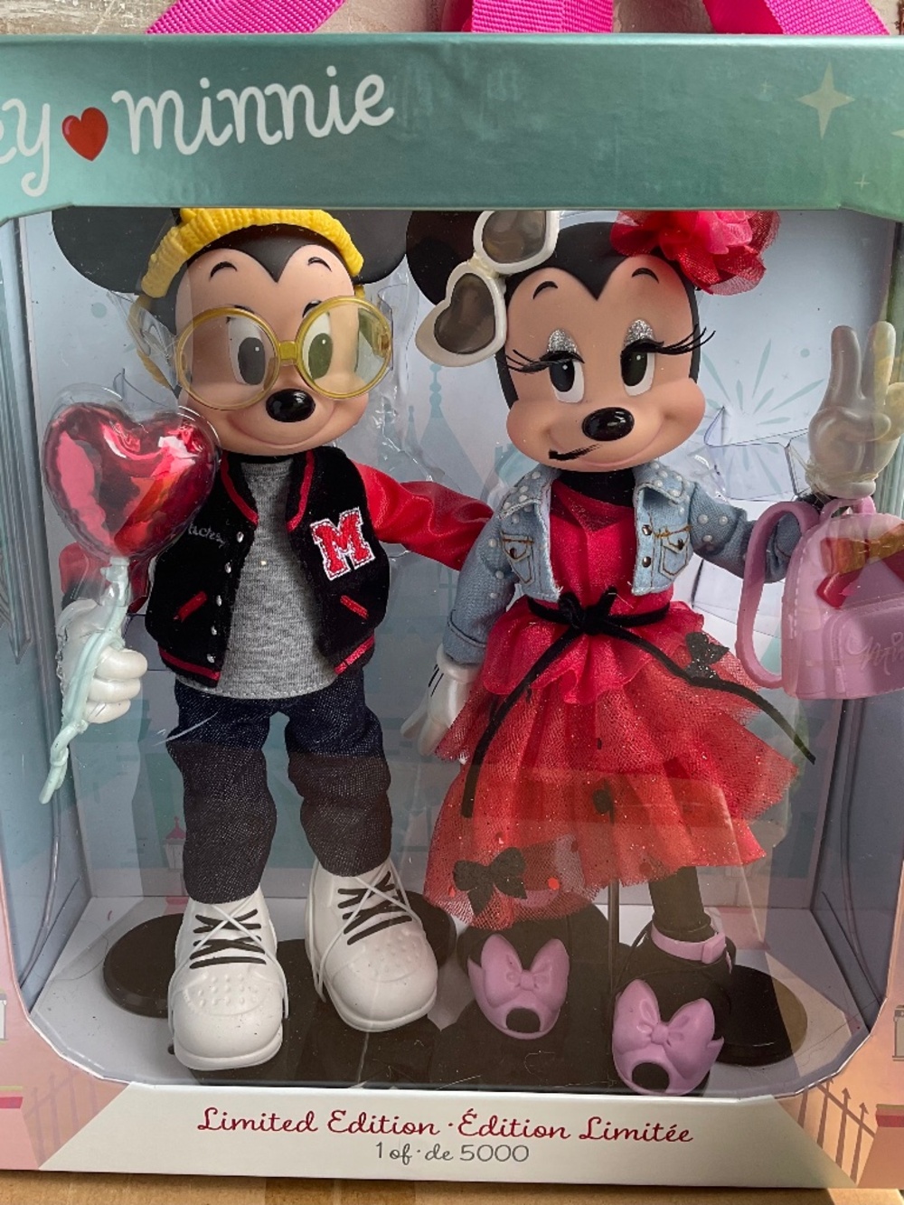 Disney Mickey and Minnie limited edition doll set